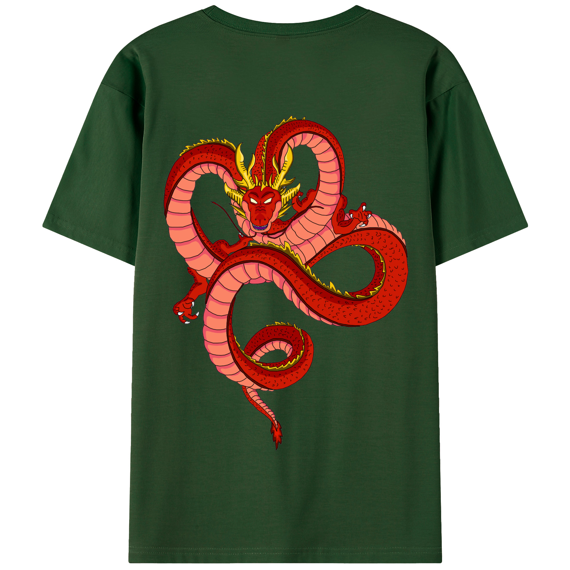 （画像用） ドラゴンボール 神龍 シェンロン DRAGON BALL Shenron 綿100％半袖Tシャツ（背面プリント）